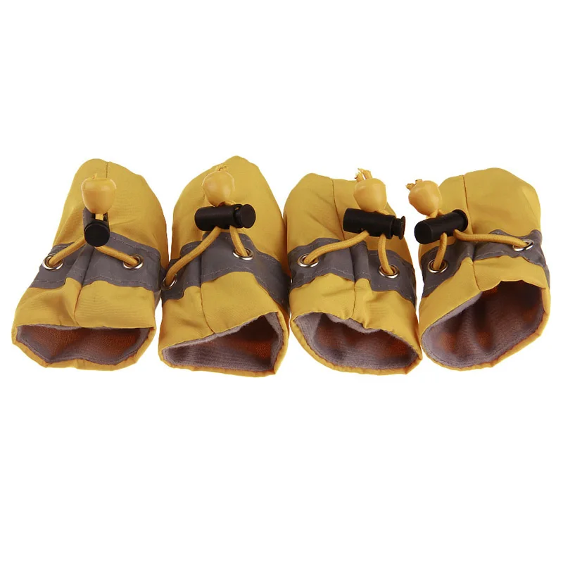 Yellow Pawstrip, 6 цветов, обувь для маленьких собак, зимняя обувь для щенков, мягкие теплые ботинки для собак, для чихуахуа, Йоркского питомца, зимняя обувь для собак, размер 1-7 - Цвет: Yellow