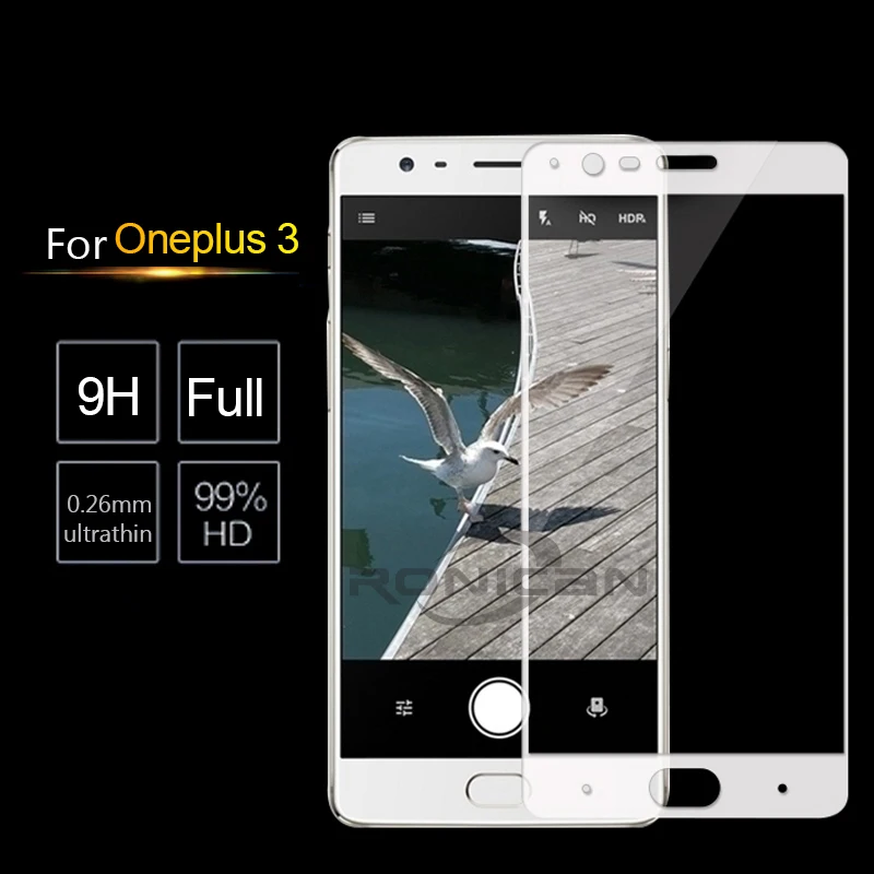 Закаленное стекло WZH Премиум для Oneplus 3T A3003 полная защита экрана OnePlus 3 5 Олеофобное
