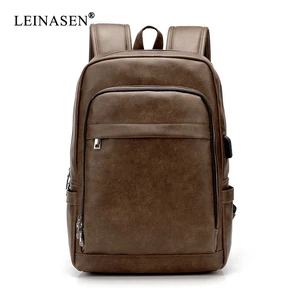 Рюкзак мужской из экокожи, роскошный мессенджер для ноутбука, брендовая деловая сумка большой вместимости с мягкой спинкой, офисный Повседневный ранец