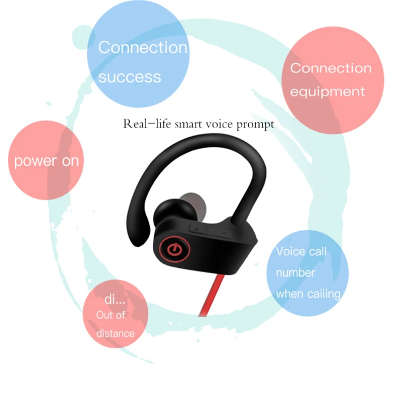 U8 магнитные Bluetooth Наушники V4.1 стерео спортивные многофункциональные наушники