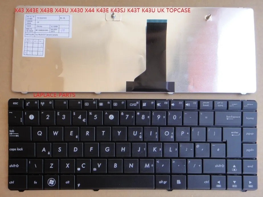 Новая оригинальная английская клавиатура для Asus X43 X43E X43B X43U X430 X44 K43E K43SJ K43T K43U |