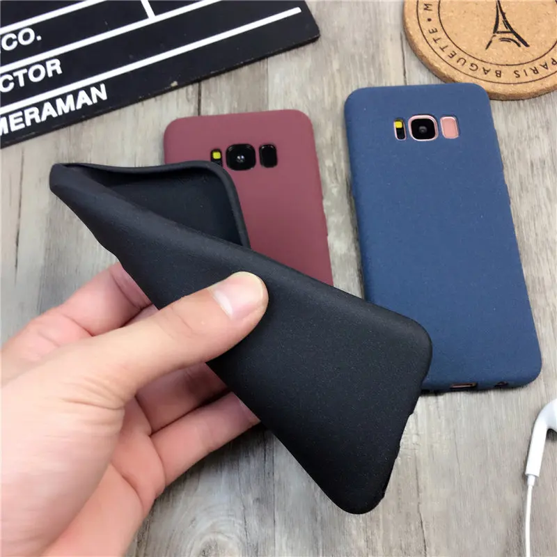 Чехол для samsung Galaxy S6 S7 край S8 Plus Note 8 4 5 J3 Prime J5 J7 Pro A3 A5 плюшевое чувство Песчаник Soft Shell
