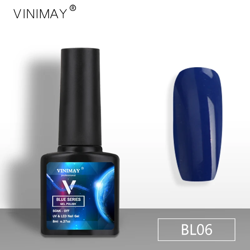 Vinimay джинсы синий светодиод Гель лак для ногтей soak от УФ Vernis полу постоянный