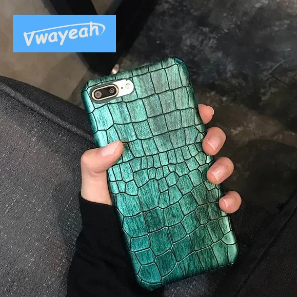 Для iPhone 6 S 7 Plus красочные Аллигатор узор из мягкой искусственной кожи + PC Croco