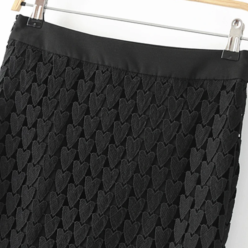 High Waist Skirt 2017 Lace Womens Skirts Female Solid Black Feminino Vintage Formal Knee-Length Ladies pencil skirt | Женская одежда