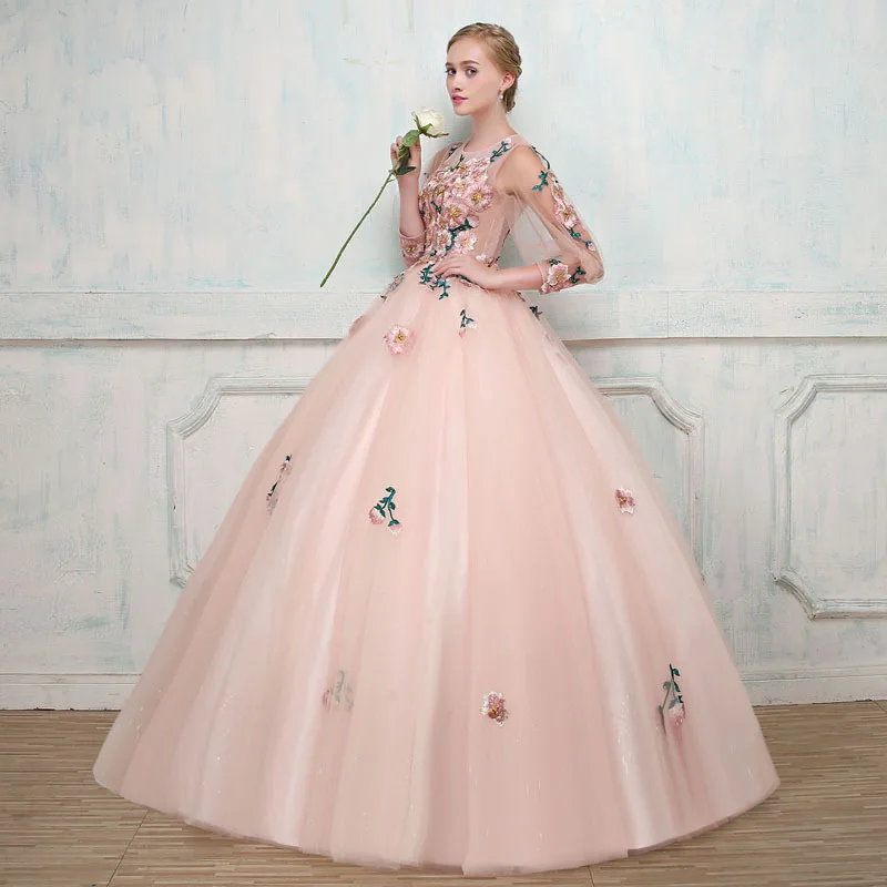 Длинные бальные платья весна 2019 Quinceanera с аппликацией Vestidos De 15 Sixteen милые для