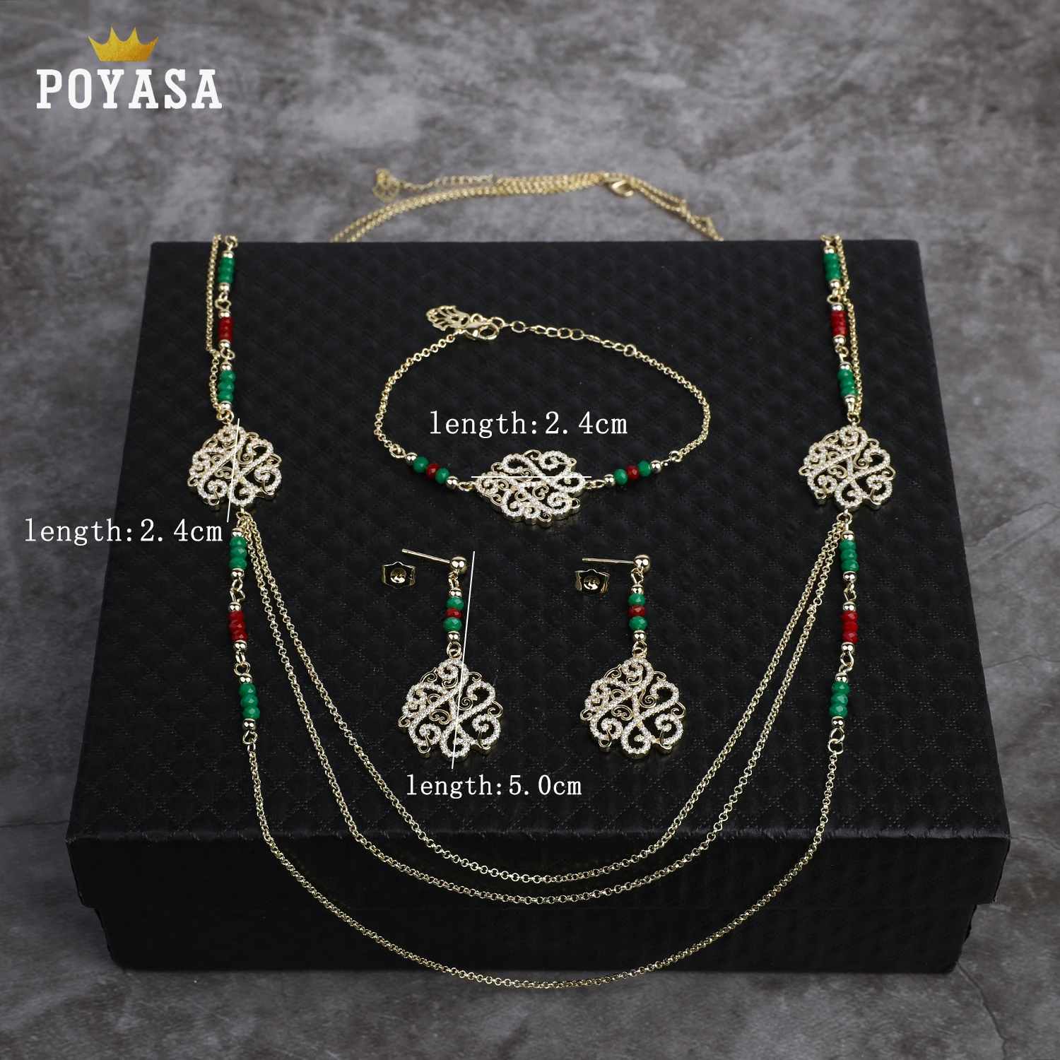 Ювелирные изделия из золота Дубаи комплекты Женская мода ожерелье fine jewelry