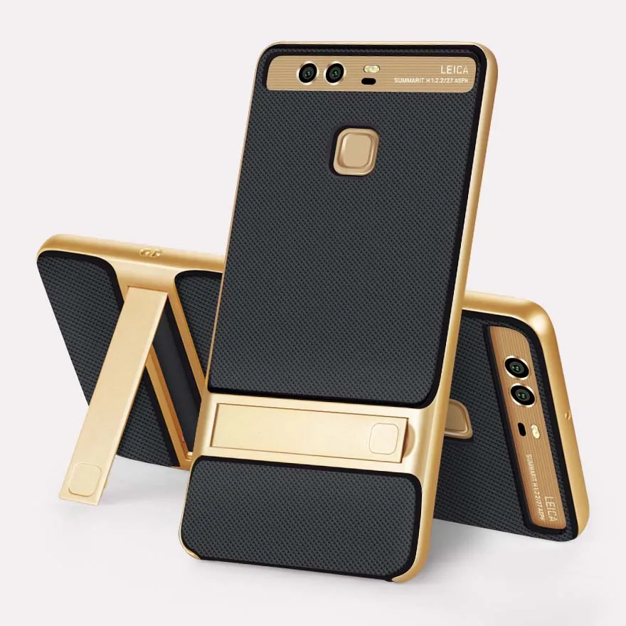 Абсолютно гибридный 3D чехол-подставка для huawei P9, силиконовый чехол, TPU+ PC Royce 360, полная защитная задняя крышка huawei P9, чехол, броня - Цвет: Royce Gold