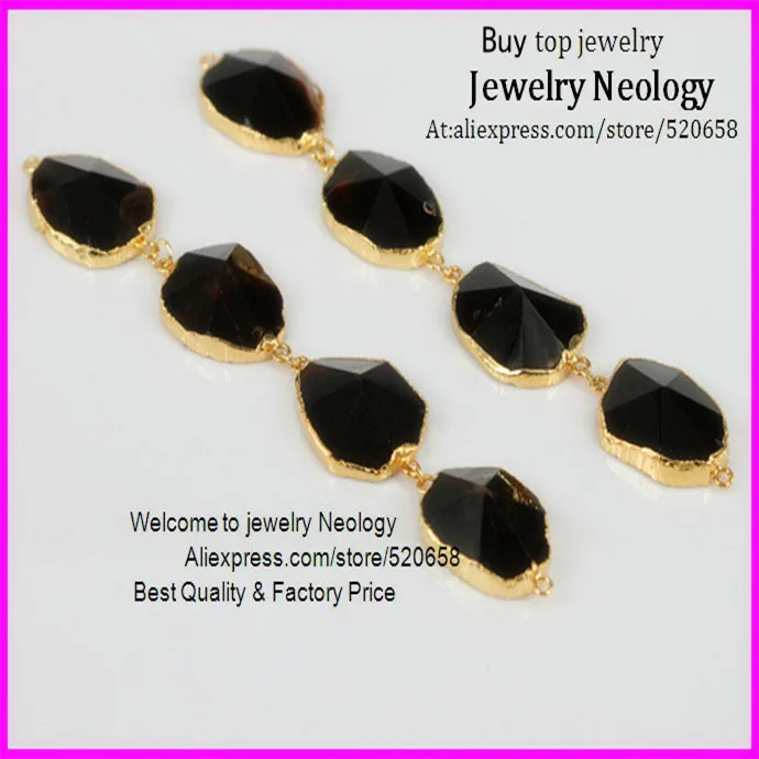 

New arrival ! Natural Glass stone jewelry bracelet connector DIY Gem stone jewelry druzy connector