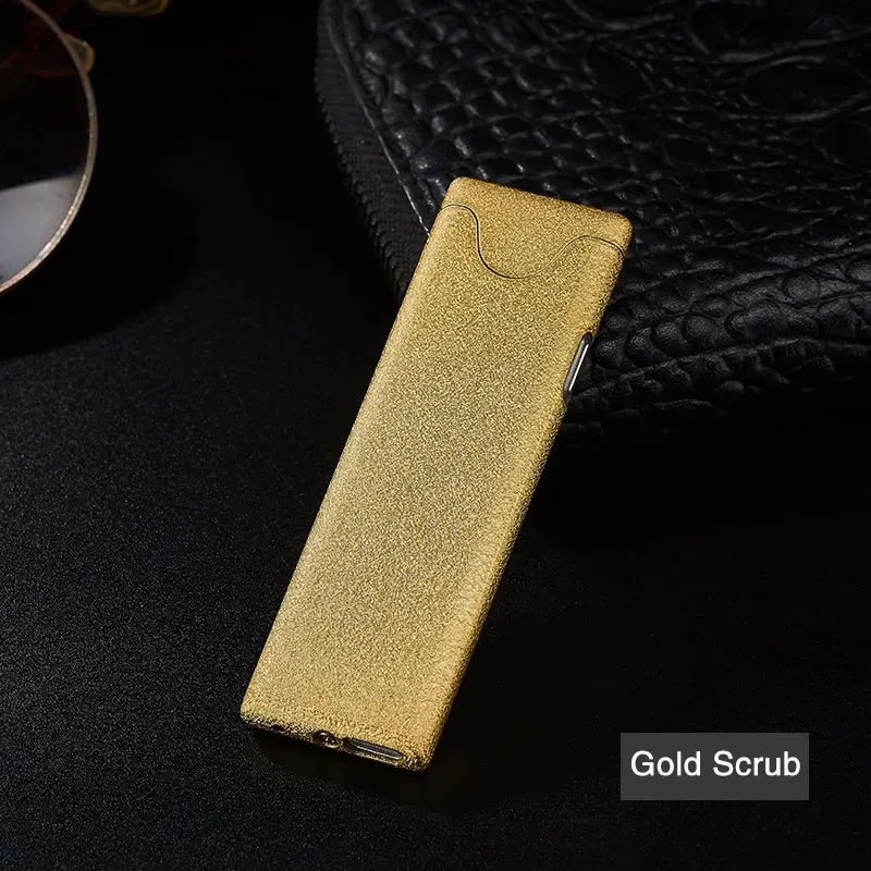 S1801 Индукционная портативная тонкая металлическая usb зажигалка с ветрозащитным