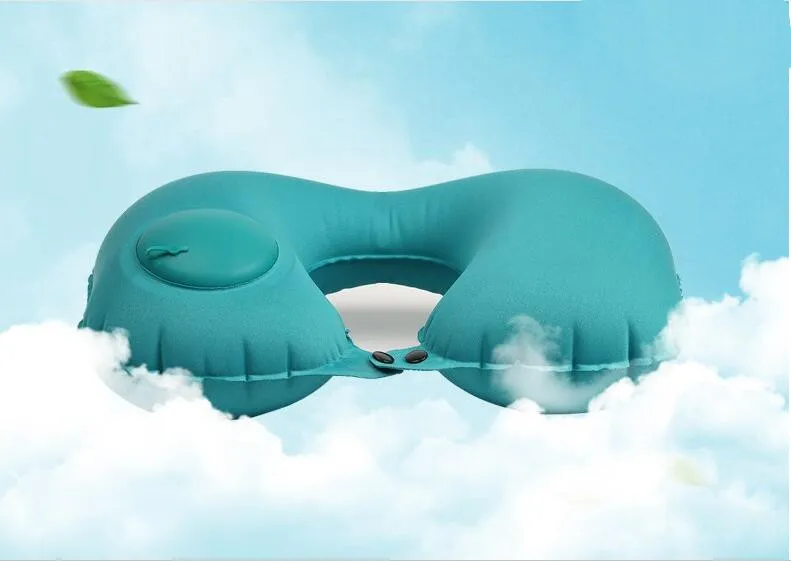 

Press inflatable U-shaped pillow outdoor travel travel pillow siesta pillow Health cervical car inflatable neck pillow