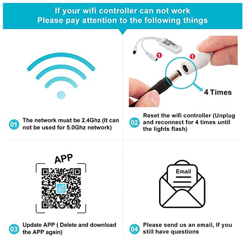 Беспроводной светодиодный смарт контроллер Wi Fi Alexa Google Home IFTTT совместим с Android iOS GRB