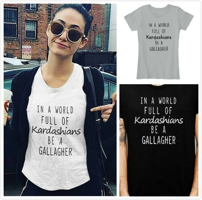 Hahayule1pcs женские футболки для пар футболка в мире полном Kardashians быть Галлахер