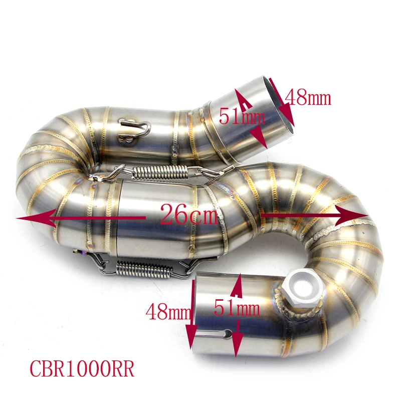 Zsdtrp нержавеющая сталь мотоциклетные Modifiy выхлопной трубы Чехол для honda CBR1000RR 16-17