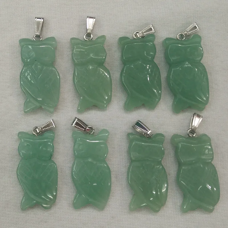 Подвеска в виде совы из авантюрина 8 шт./лот | Украшения и аксессуары