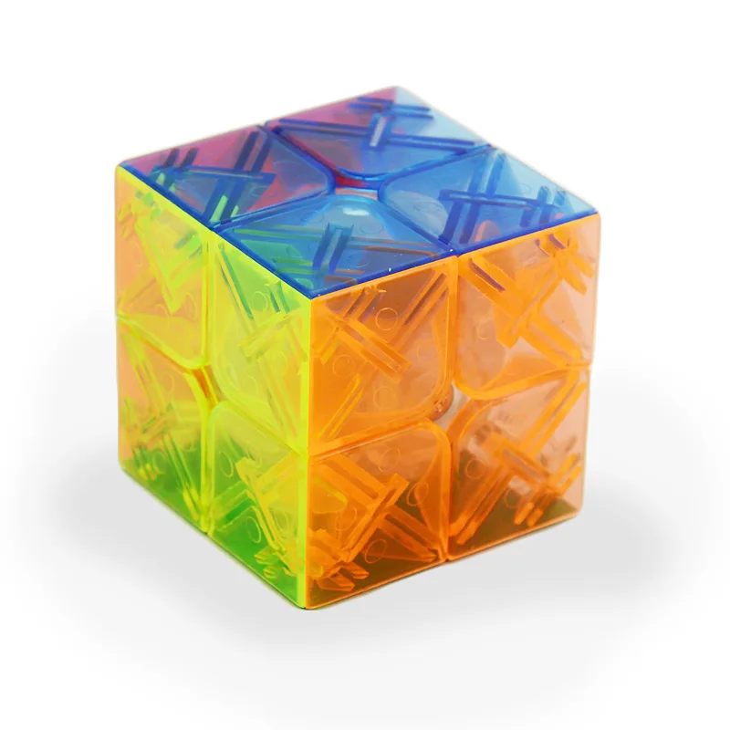 

YJ 2x2x2 Speed Magic Cube Stickerless 3D Puzzle Twist Toy Smooth 50mm Transparent Brain Teaser Professional Contest IQ Game ABS