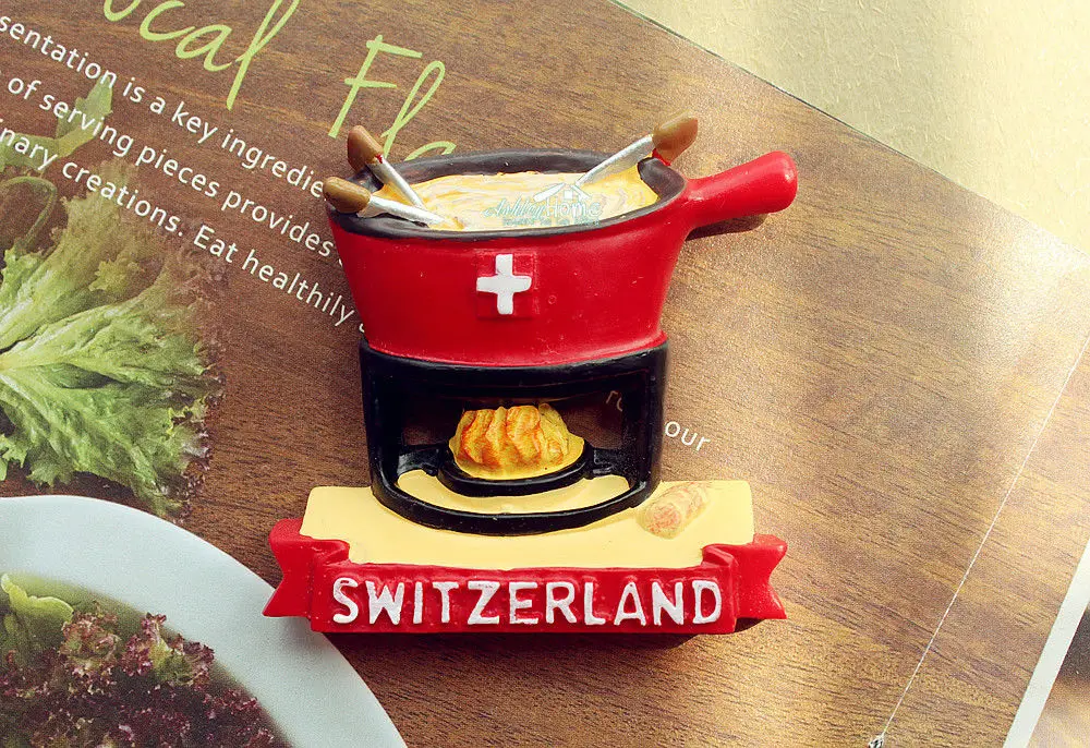 Швейцарский сувенир для путешествий с сыром 3D Смола магнит на холодильник