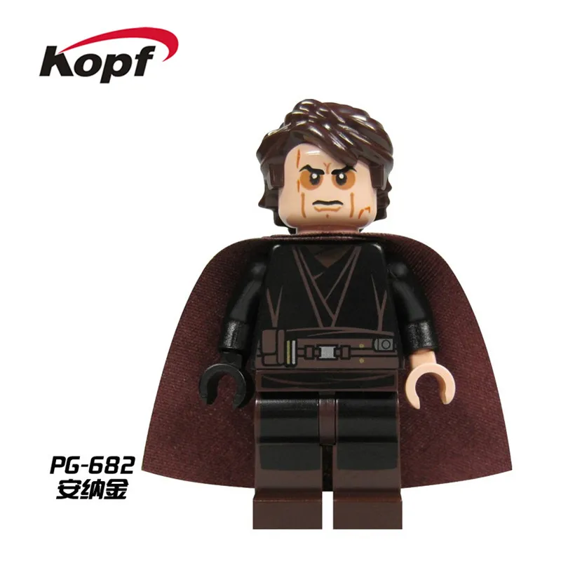 PG682 Without Box Одиночная супер героев модель йода Финн K-3PO кирпичи фигурки здания блокирует обучение Куклы Детские Подарочные игрушки PG698 - Цвет: PG682 Without Box