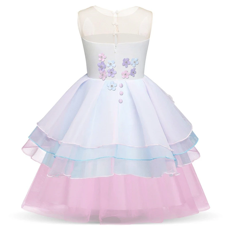 Girls Instagram Hot Unicorn Party Dress New Designer Children Prom Ceremonies Gowns Tutu Fluffy Birthday Princess | Детская одежда и