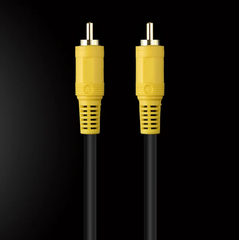 Цифровой коаксиальный аудио и видеопровод GuSou кабель AV RCA M/M переходник Папа папа