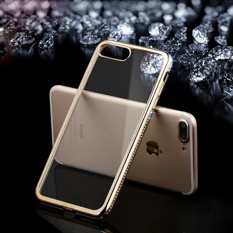 Мода покрытие rhinestone чехлы для iPhone 7 Plus Coque Корпуса Телефон задняя крышка 6 S |