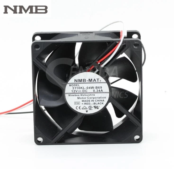 

For NMB 3110KL-04W-B69 8025 8cm 80mm DC 12V 0.34A server inverter axial dedicated computer cpu cooling fans