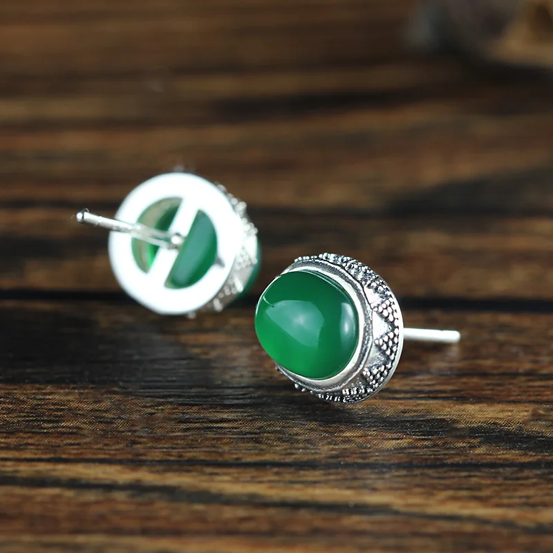 Женские серьги-гвоздики из серебра 925 пробы с камнями | Украшения и аксессуары