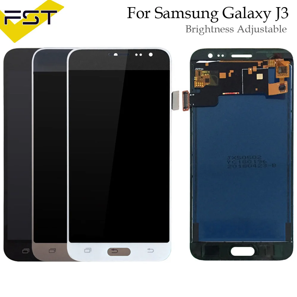 ЖК-дисплей с дигитайзером сенсорного экрана для SAMSUNG Galaxy J3 2016 регулировка яркости