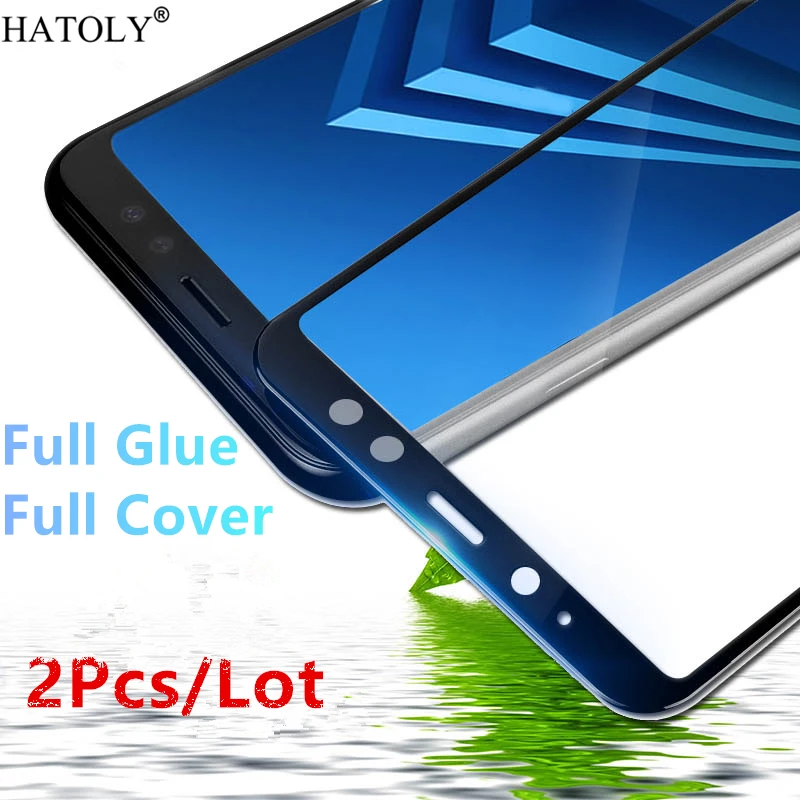 

Закаленное стекло для Samsung Galaxy A8 2018, 9H, полное Приклеивание, Защита экрана для Galaxy A8 2018, 2 шт.