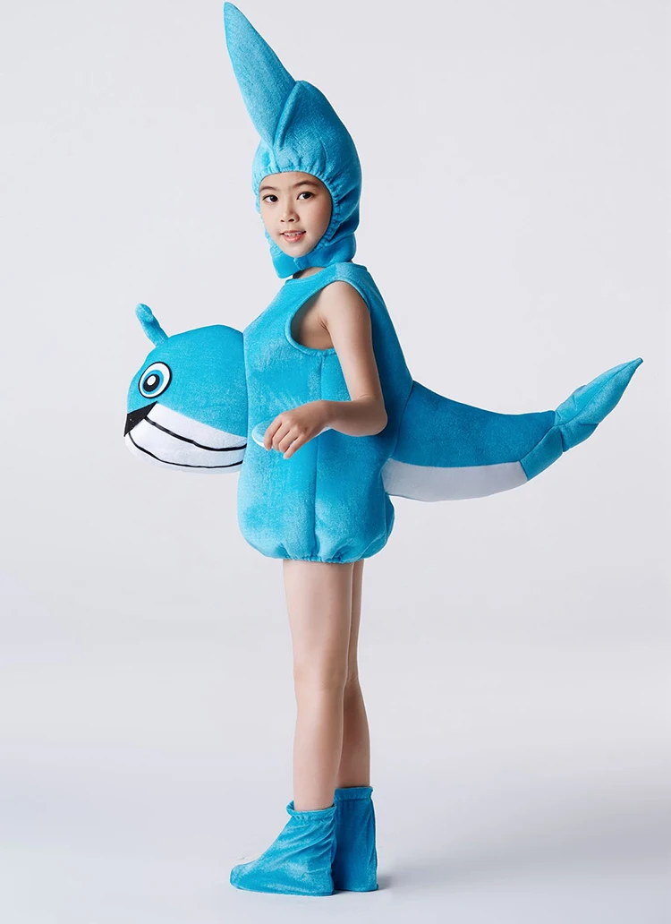 

New Animal Children Cosplay Costume and Perforance Dolphin,carp,shark,starfish,crab,Lobster andCoral SeaWorldPerforance Suit