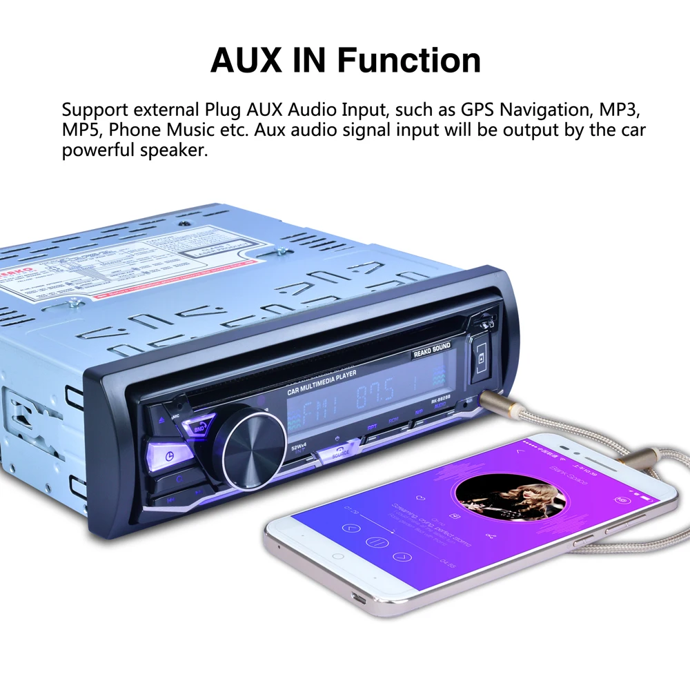 RK-8828B Фиксированная панель 4*52 Вт 7388IC Автомобильный DVD Радио Bluetooth AM FM RDS приемник CD VCD MP3 SD USB 12 в один Din автомобильный мультимедийный плеер