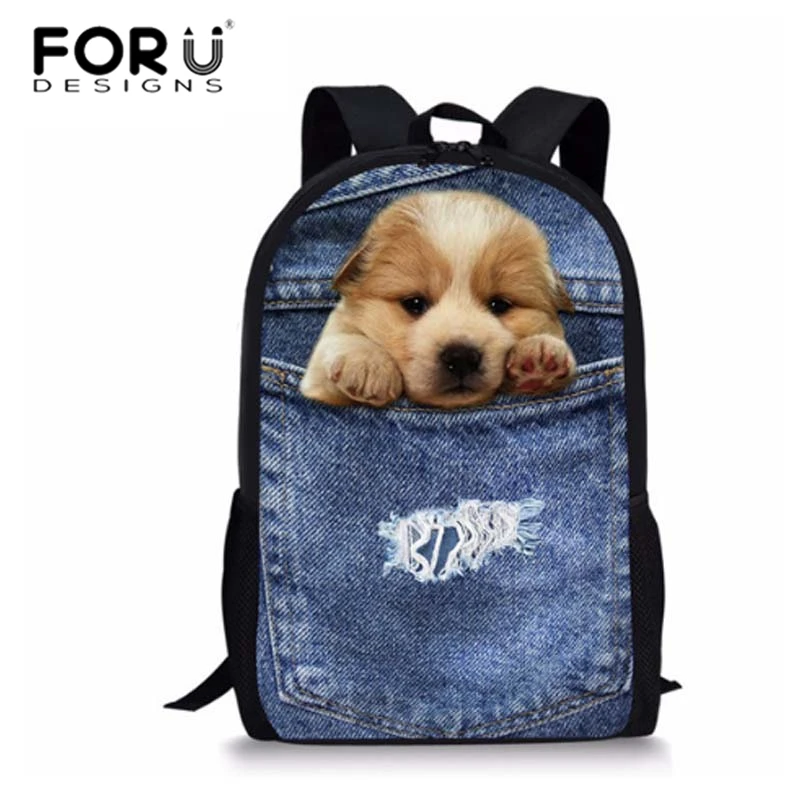 FORUDESIGNS/Новые сумки для начальной школы девочек джинсовая школьная сумка Детский