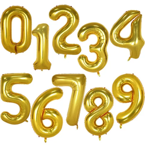 40 дюймовые большие фольгированные шары для дня рождения, гелиевые цифры, шары 0-9, украшения для дня рождения, свадьбы, вечеринки, большие фигурки, шары