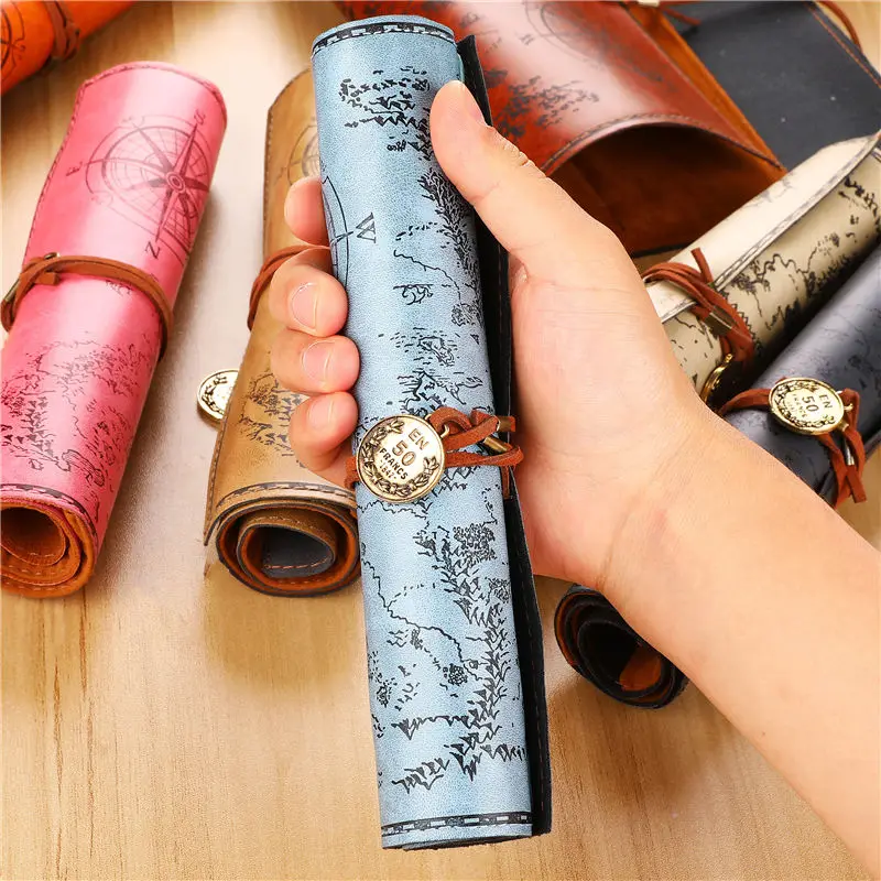 Футляр для карандашей из искусственной кожи в стиле ретро футляр школьные