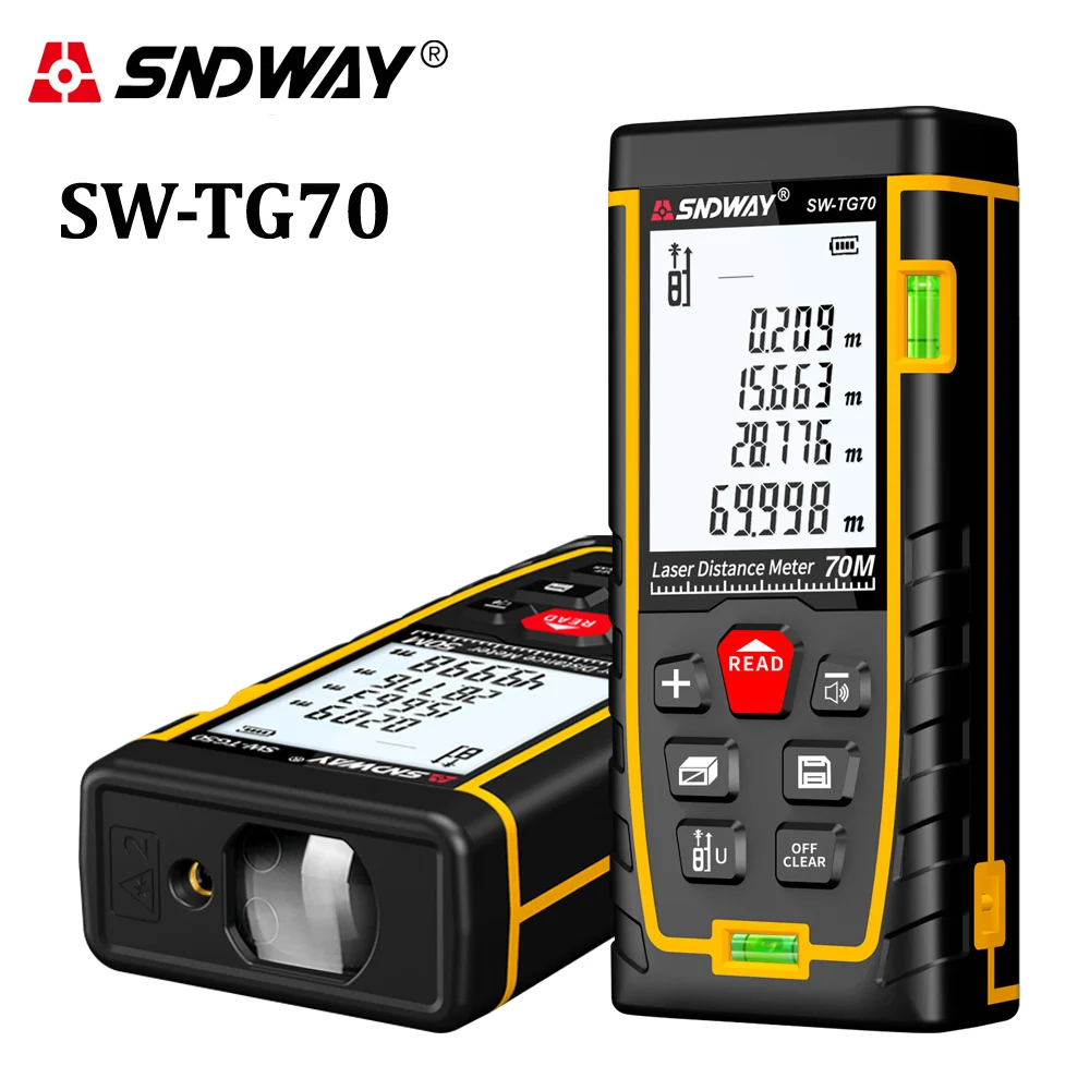 SNDWAY лазерный дальномер 70 м SW TG70 metro laser tape measure trena линейка измерительный