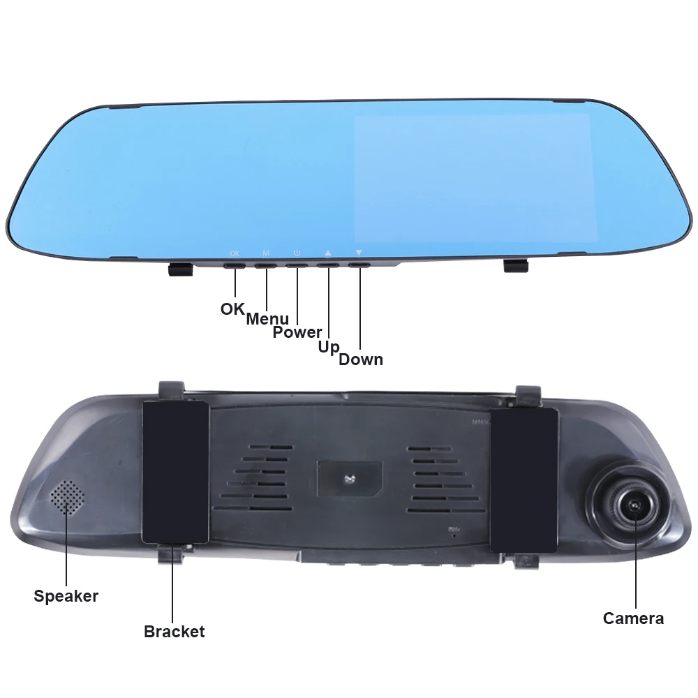 5 дюймов ips экран Автомобильный видеорегистратор зеркало 1080P FHD Dash Cam s Камера