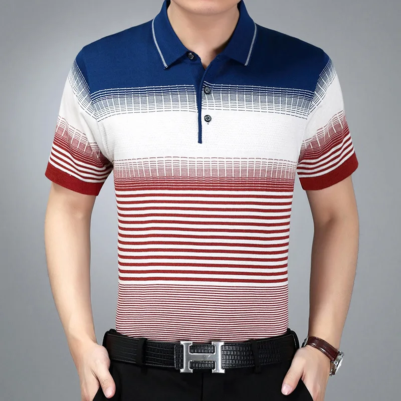 2017 летняя мода бренд мужской бизнес-polo рубашка лоскутная slim fit с коротким рукавом