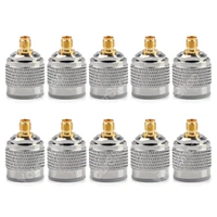 areyourshop sale 10 pcs adapter n plug male to sma female jack rf connector straight mf ptfe brass