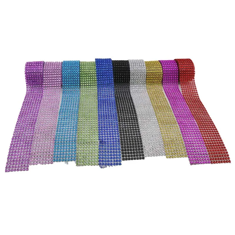 2/5 ярдов Алмазная сетка обертывание блестящая кристальная лента рулон ленты тюль