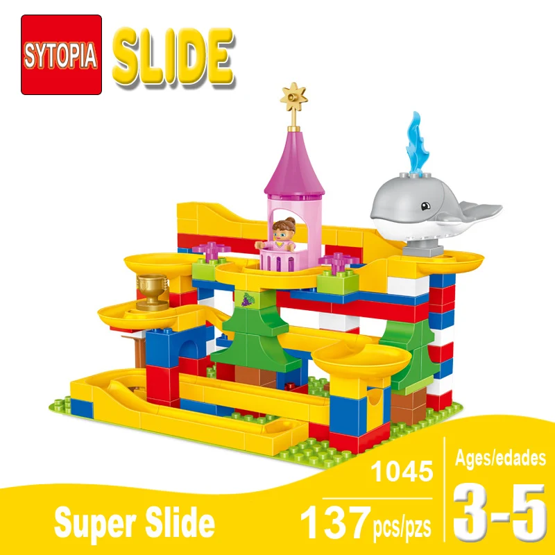 Sytopia Super Slide Marbles детские безопасные строительные блоки большого размера обучающая игрушка для ребенка подарок Игрушка совместима с Duploe
