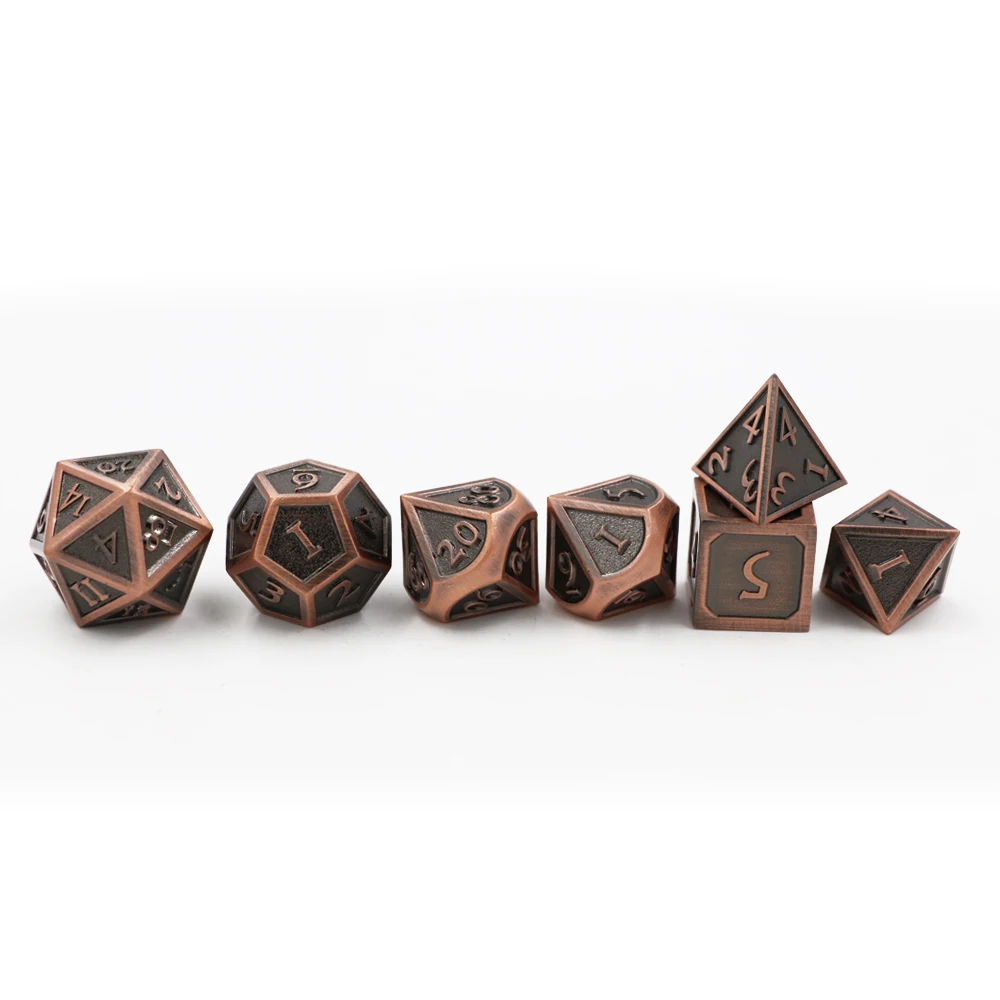 IMDG 7 шт./компл. креативная РПГ игра игральные кости многогранные металлические DND