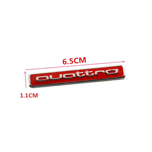 20X Новый Хром Черный Красный для автомобиля металлическая наклейка QUATTRO Эмблема