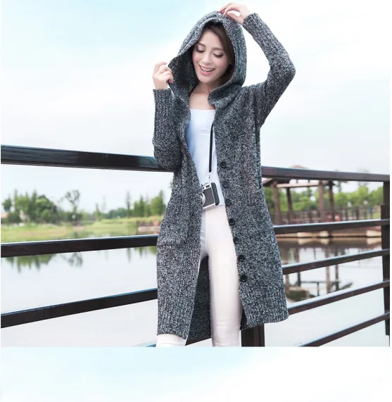 New autumn/winter 2018 knitted cardigan blouses in a long thin and thick sweater coat 0212 |