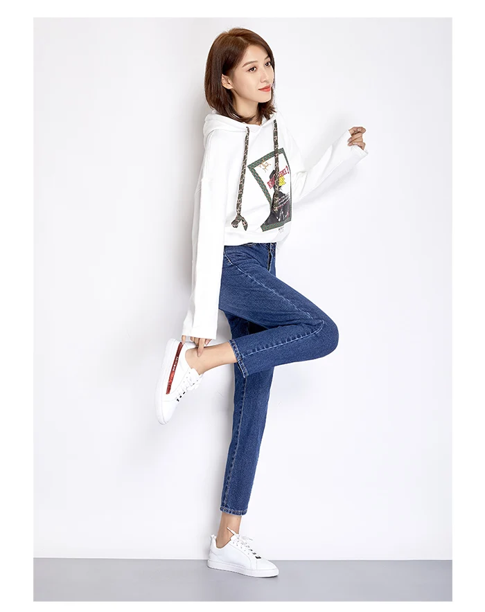 Женские классические джинсы LEIJIJEANS, голубые хлопковые свободные брюки из денима, полной длины, джинсы-бойфренды со средней посадкой, большие размеры, весна-лето