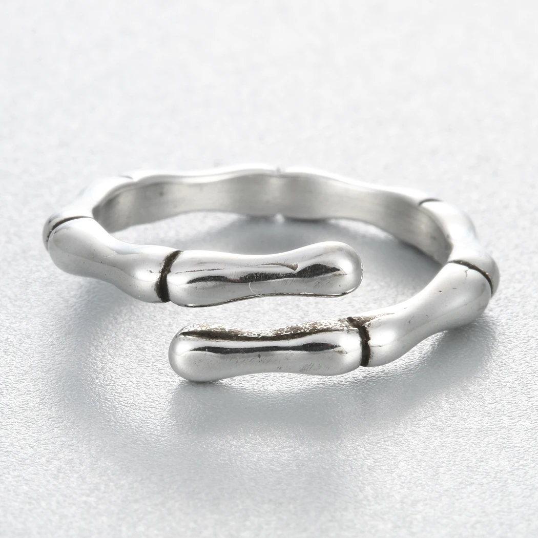 Модные бамбуковые костяные кольца для мужчин и женщин модные открытые в стиле