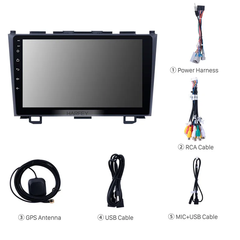 Harfey 9 &quot4 + 64 ГБ Android 10 0 DVD мультимедийный плеер для Honda CRV 2006 2007 2008-2011 автомобильное