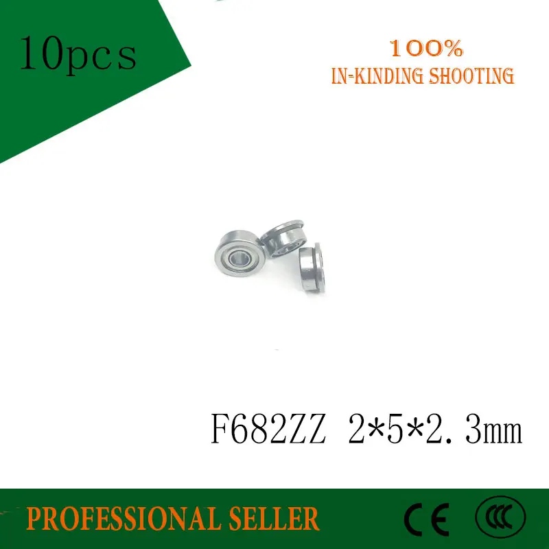 Free Shipping 10PCS F682 F682ZZ 2*5*2.3mm ABEC-3 flange bearing ZZseals Bushing ball bearings | Обустройство дома