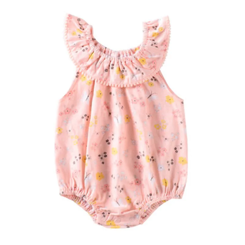 Боди для маленьких девочек летнее боди с рукавами рюшами младенцев детская