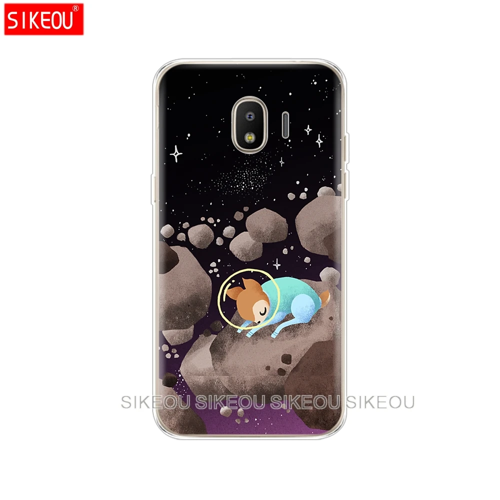 Силиконовый чехол для телефона Samsung Galaxy J3 J5 J7 2017 J330 J530 J730 PRO j2 2018 Космос луна черный