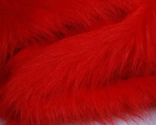 red Искусственный мех Ткань, Имитация животных мех Ткань, Велюр ткань для пошива, ширина 1,6 м, по доступной цене для полметра - Цвет: red